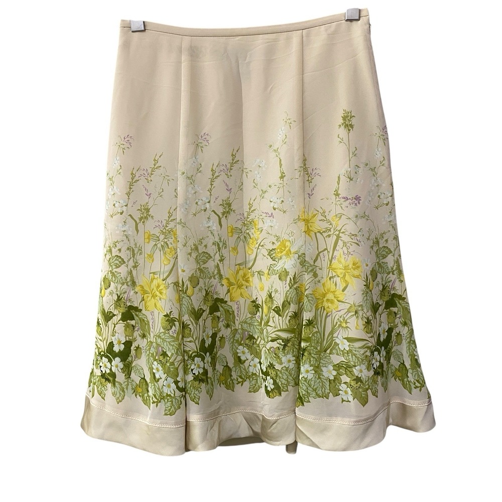 Vintage Jones Wear Skirt Sz 4 Floral Y2K Cottagecore Bloomcore Fairycore Easter